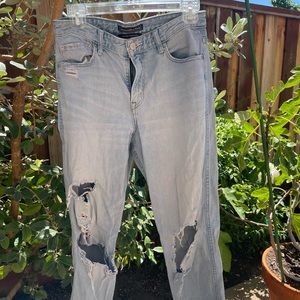 Abercrombie and Fitch Distressed Denim Jeans Light wash